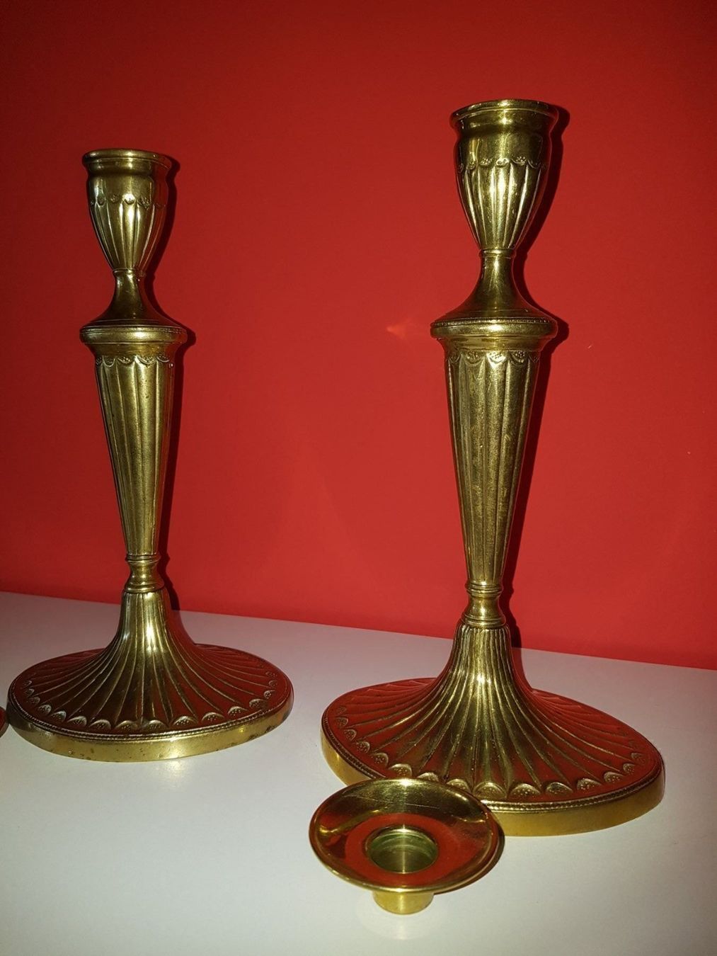 Portacandele: Antike Bronze Biedermeier Leuchter – Usato da Opfikon venduto da koiliebhaber