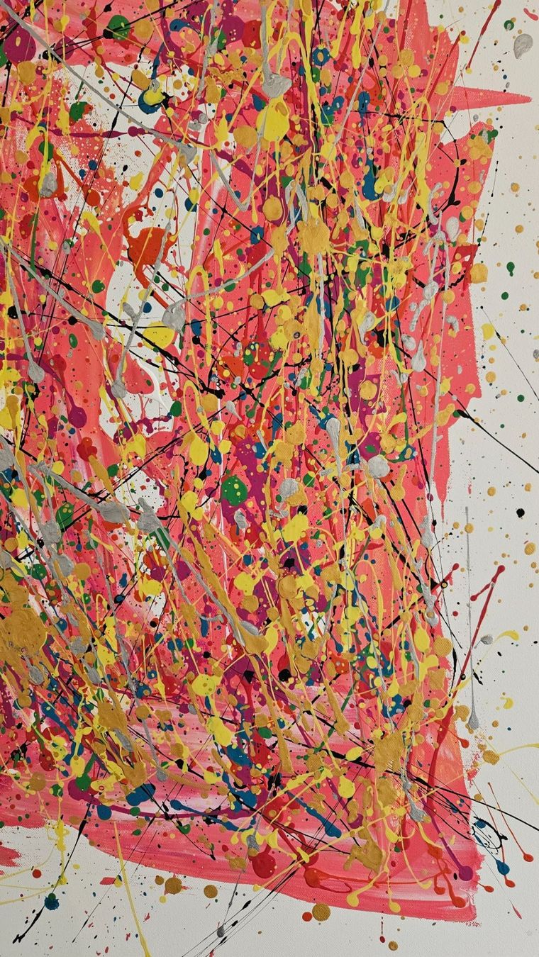 Dipinti: Tableau d'art abstrait moderne et coloré, pièce unique – Nuovo (secondo la descrizione) da Le Locle venduto da fab_c9hh 5