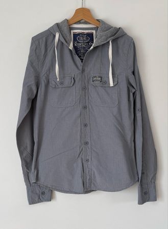 SUPERDRY Herren Hemdjacke mit Kapuze Gr. M - Top Zustand