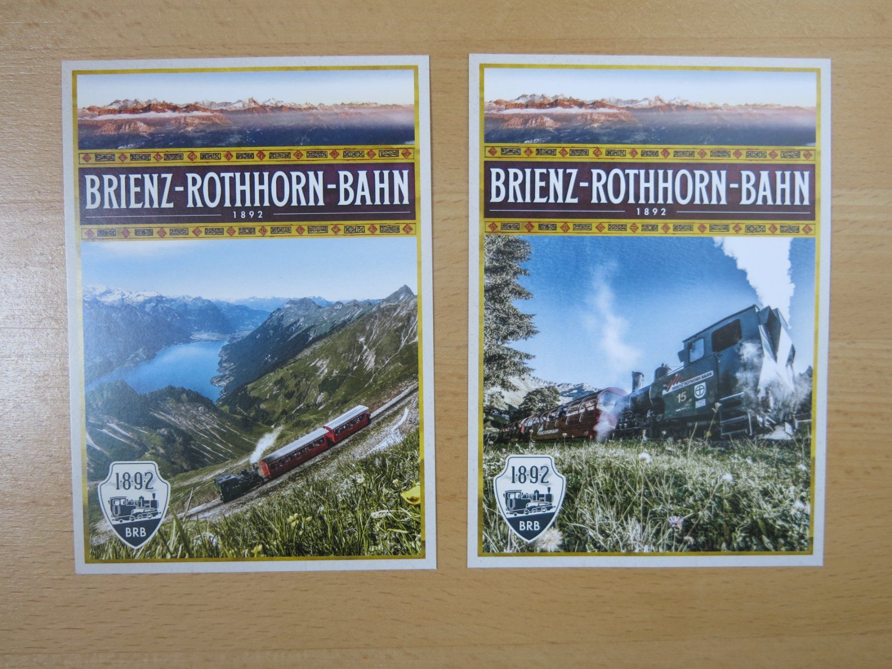 Ansichtskarten: 2 Ansichtskarten Brienz Rothorn Bahn – Neu (gemäss Beschreibung) aus Sissach von kaupa
