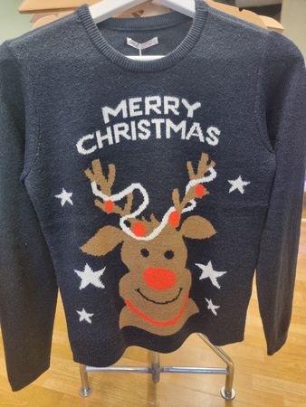 Only Kids Weihnachtspullover Rentier dunkelblau 146/152