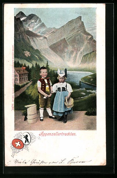Ansichtskarten: Schweizer Kinder in Appenzellertracht vo – Gebraucht aus Berlin von bartko-reher