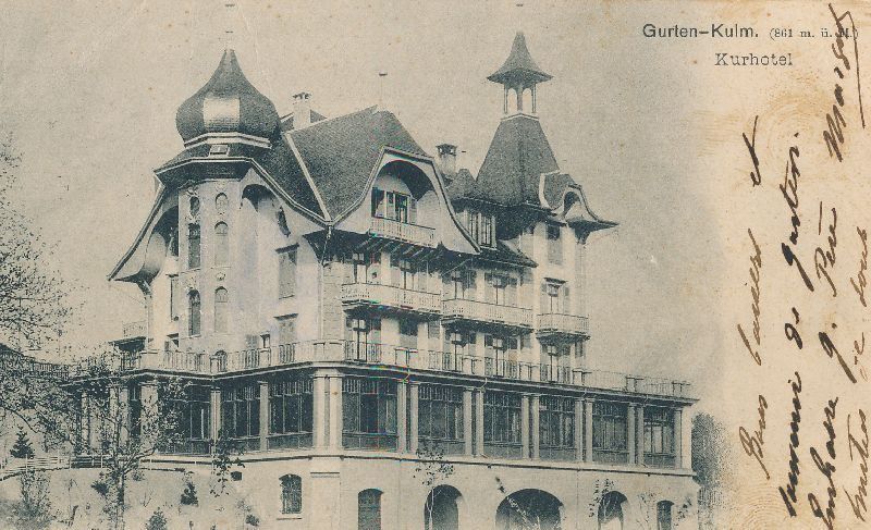 Cartoline postali: Gurten - Kulm Kurhotel + 1902 Marke ab – Usato da Emmenbrücke venduto da teestube