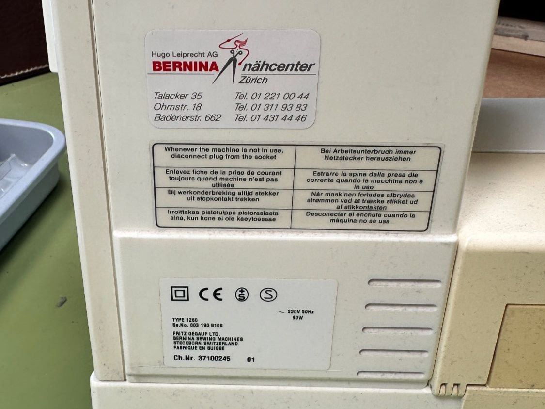 Bernina Nähmaschinen: Bernina 1260 – Gebraucht aus Regensdorf von Powershift2 4