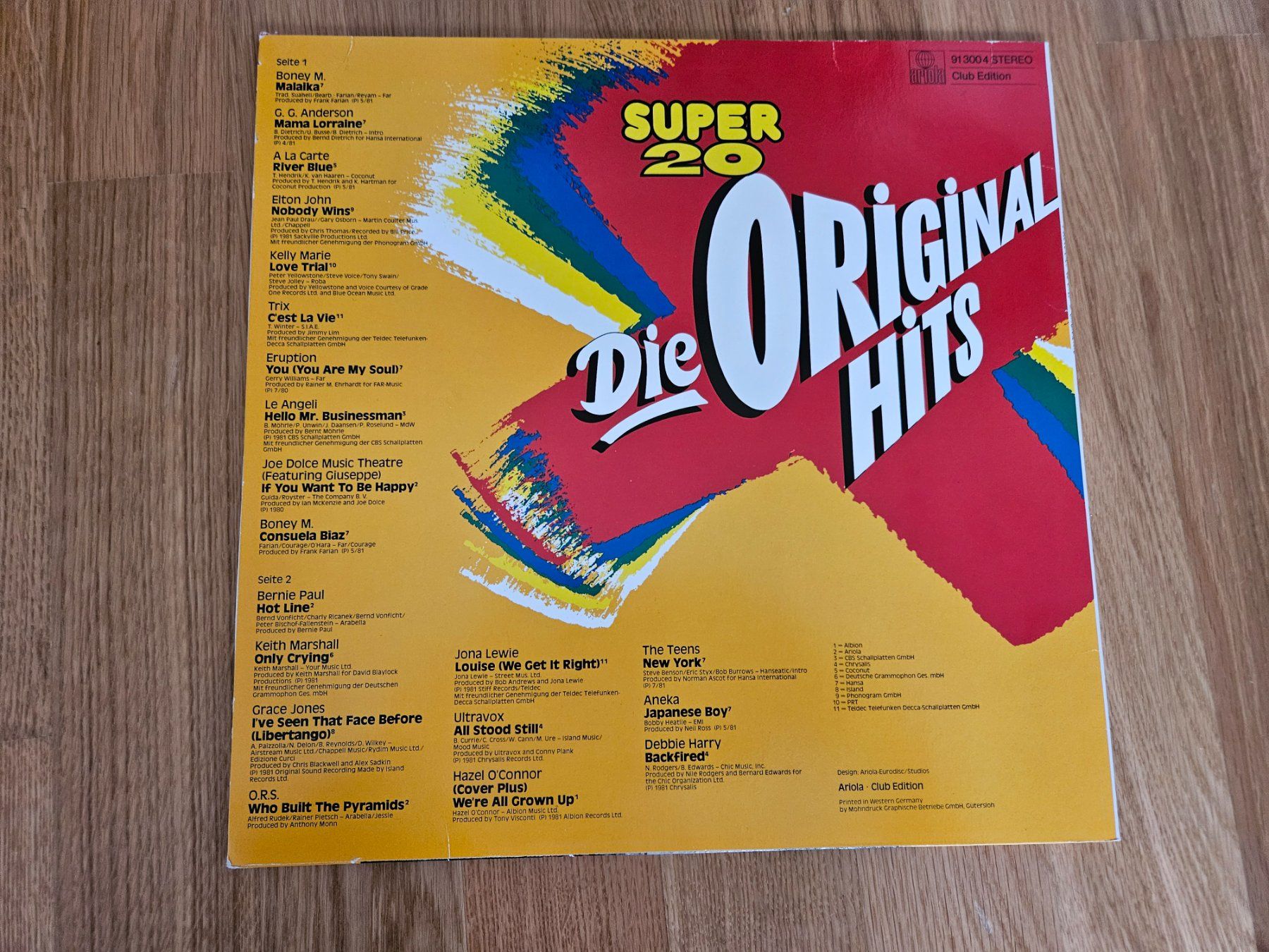 Dischi in vinile: Super 20 Original Hits Vinyl – Usato da Liestal venduto da tower01 1