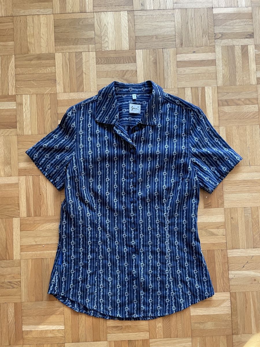 Camicette: Trachtenbluse Jenni blau Grösse 34 – Usato da Zürich venduto da 01pippa