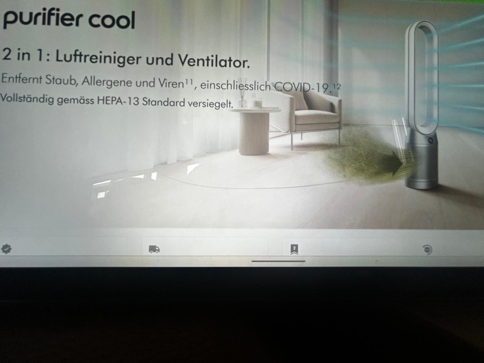 Dyson Luftreiniger: Dyson Purifier Cool  TP07 – Neu und originalverpackt aus Brüttisellen von vpavlidis