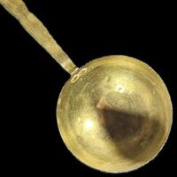 ✨ Seltene Vintage Messing Schöpfkelle – Mid Century 🌟