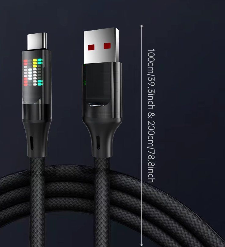 Cavi: 2m USB-A->C Daten-/Ladekabel 120W 480MBps mit Lade-Animation – Nuovo e nell'imballaggio originale da Illnau venduto da diy-shop