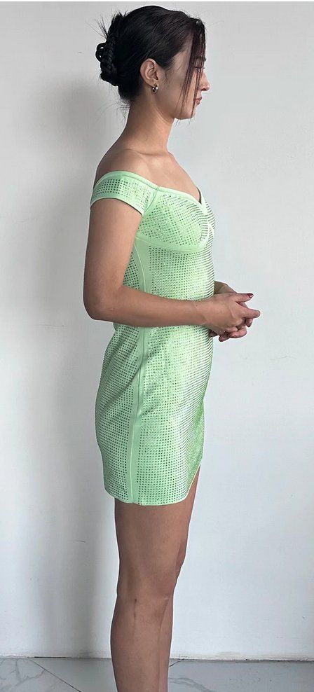 Vestiti: Grünes Glitzer-Partykleid Mini – Nuovo e nell'imballaggio originale da Zürich venduto da Naebeli 2