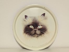 MASSILLY France Katze Motiv Serviertablett 1984, vintage
