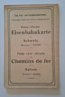 ANCIENNE CARTE TOPOGRAPHIQUE CHEMIN DE FER SUISSE 1908,