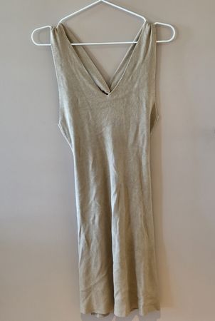 Sommerlicher Strickkleid beige