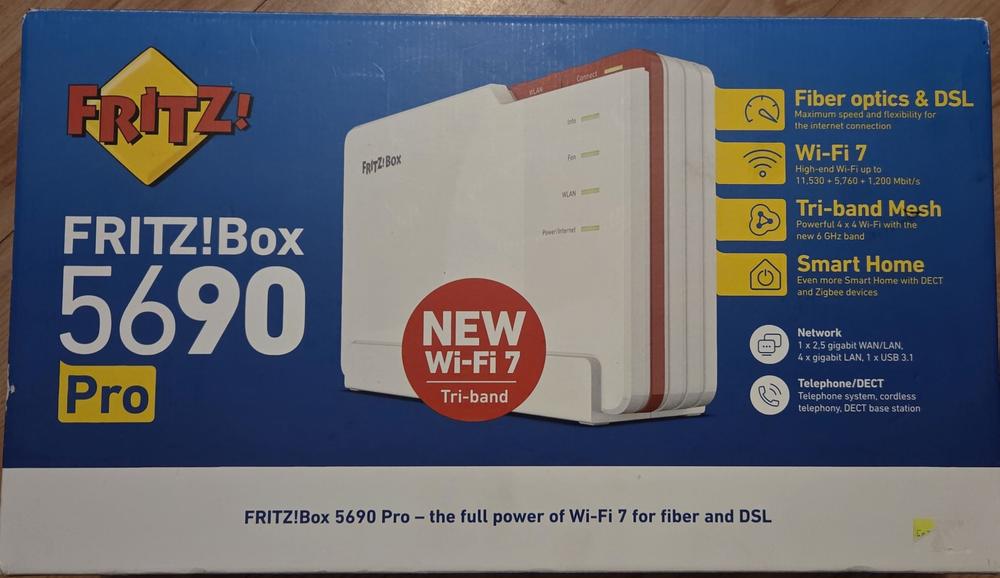 🔥 FRITZ!Box 5690 Pro – Wi-Fi 7 Router wie neu / komplett (Neu (gemäss ...