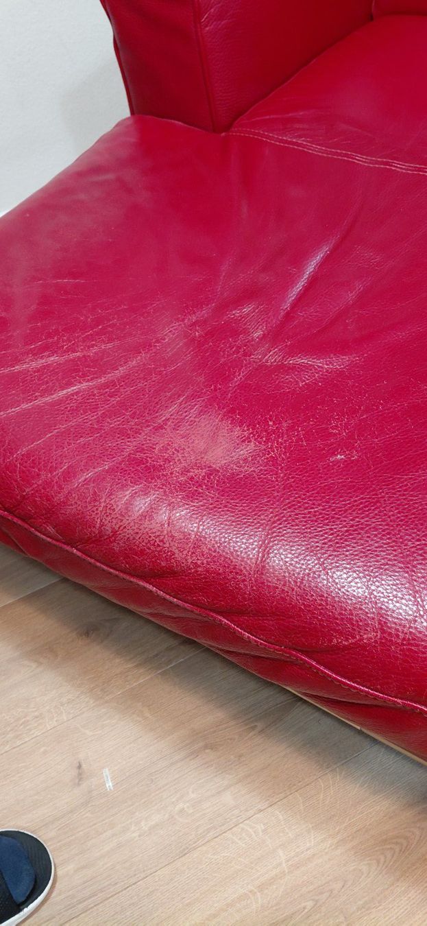 Ikea Sedie a sdraio: Rotes Leder Chaiselongue Loungesessel – Usato da Adliswil venduto da bet_h6bv 2