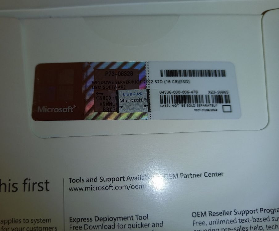 Microsoft Windows Server 2022 Standard 64 Bit DVD 16 Core (Gebraucht ...
