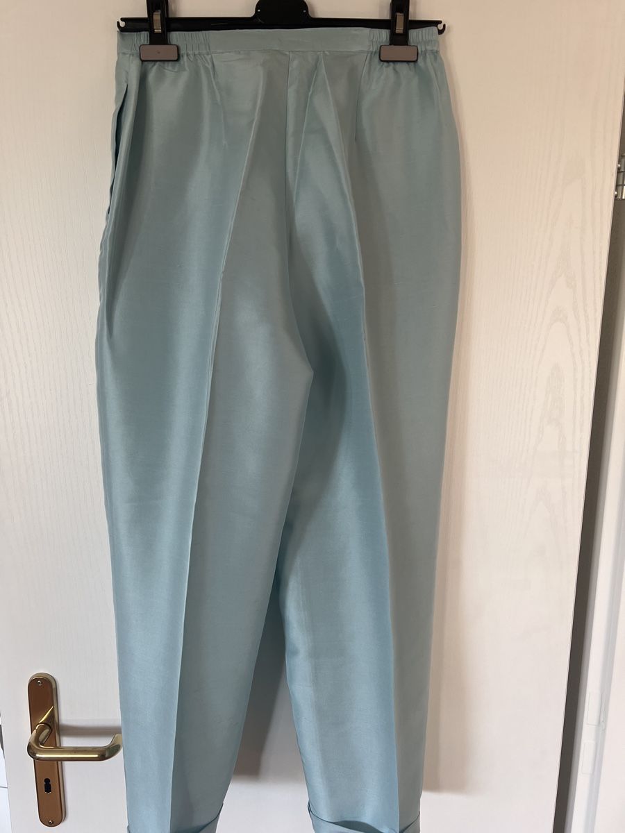 Hosen: Hose Seide High waist Türkis – Gebraucht aus Zollikon von adr_c6zs 1