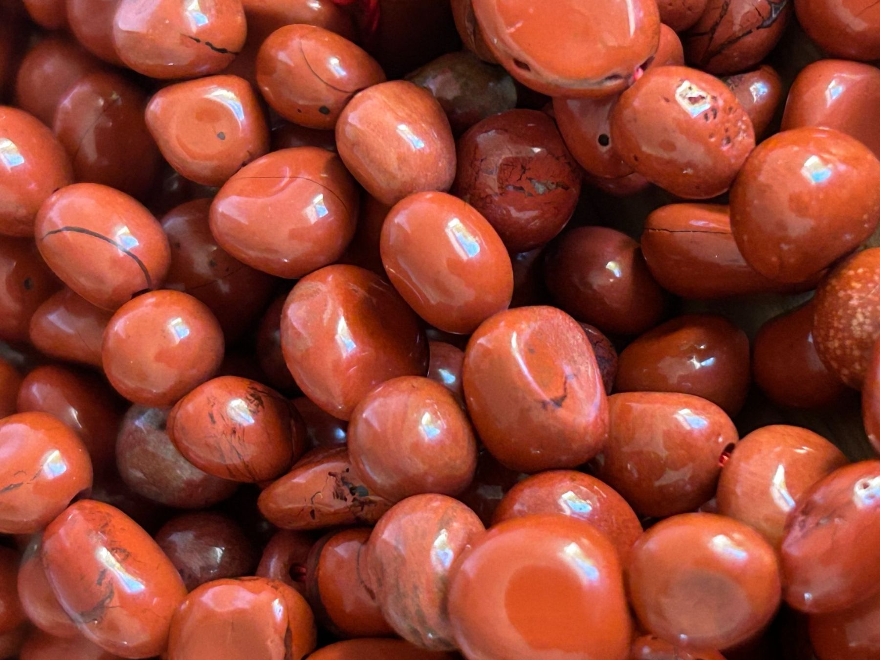 Pietre preziose: Strang echte red Jasper Nuggets 6-8 mm – Nuovo e nell'imballaggio originale da Niederrohrdorf venduto da Ytobi 1
