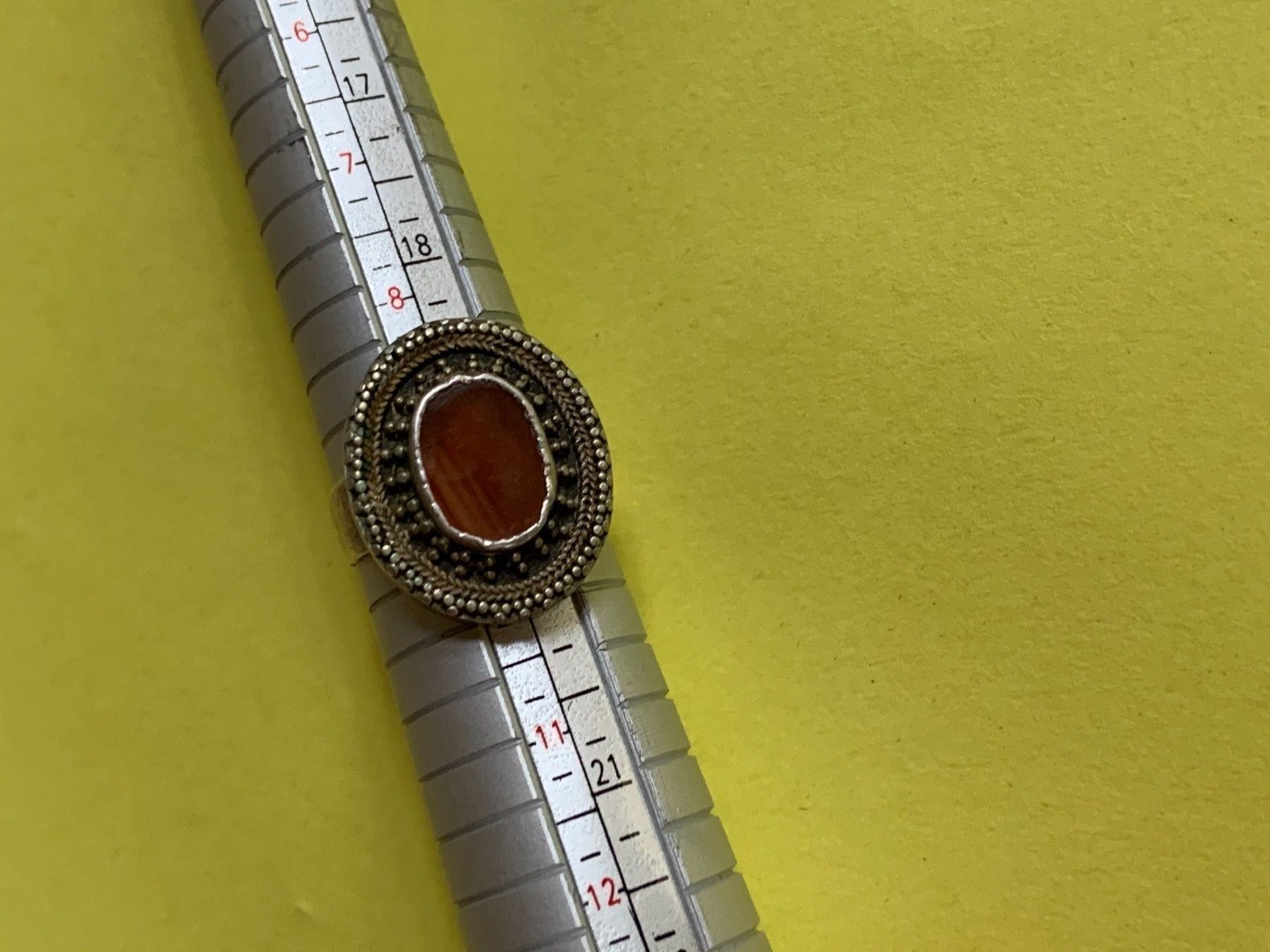 Ringe: Indischer JASPIS-silberring Gr.61/19mm – Gebraucht aus Dittingen von Bellevista 8