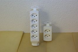 2x  Abzweigstecker, weiss