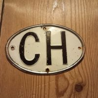CH Metall oval Vintage Schild