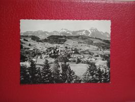 Trogen AR Gesamtansicht mit Altmann und Säntis s/w Karte