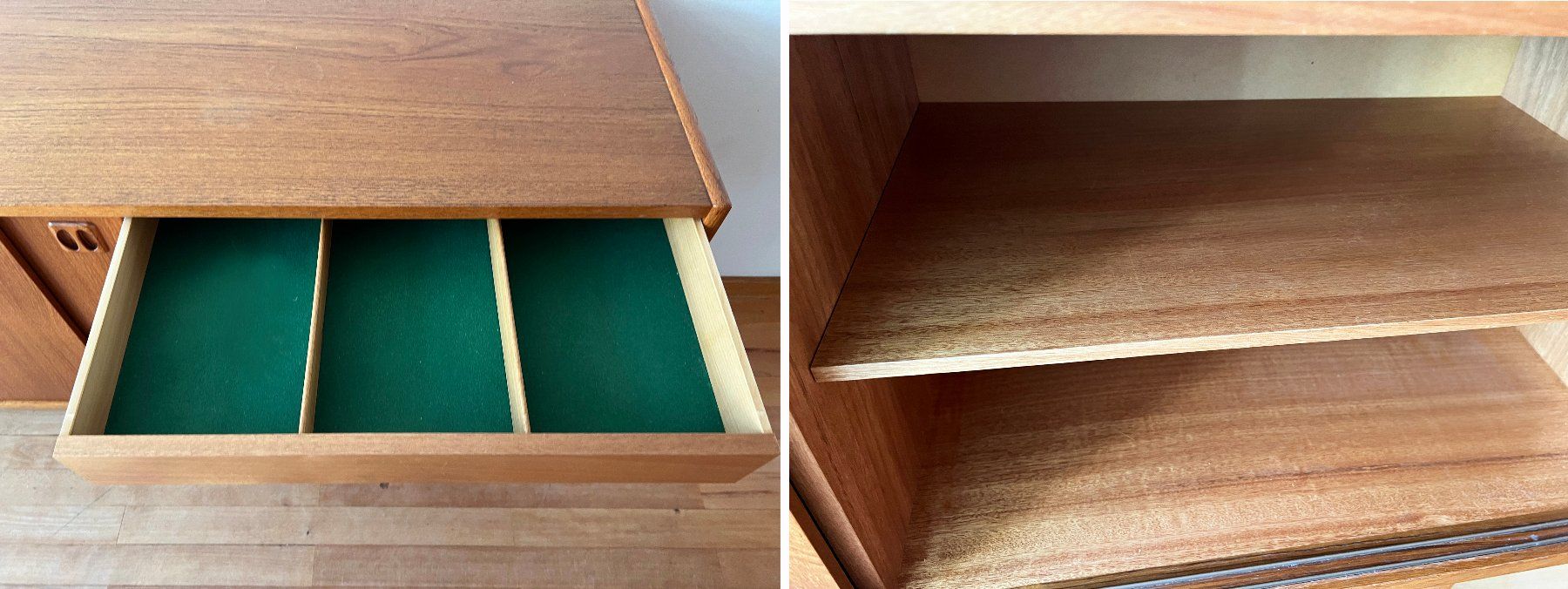 Credenze: Mid Century Danish Teak Credenza – Usato da Basel venduto da Josy_Baker_1906 9