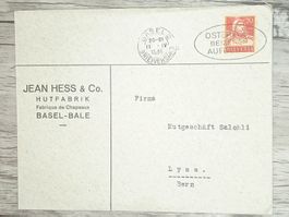 TR20 Enveloppe + Timbre Suisse 1935