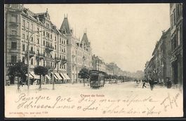 Chaux-de-fonds, Une Rue avec tramway, St
