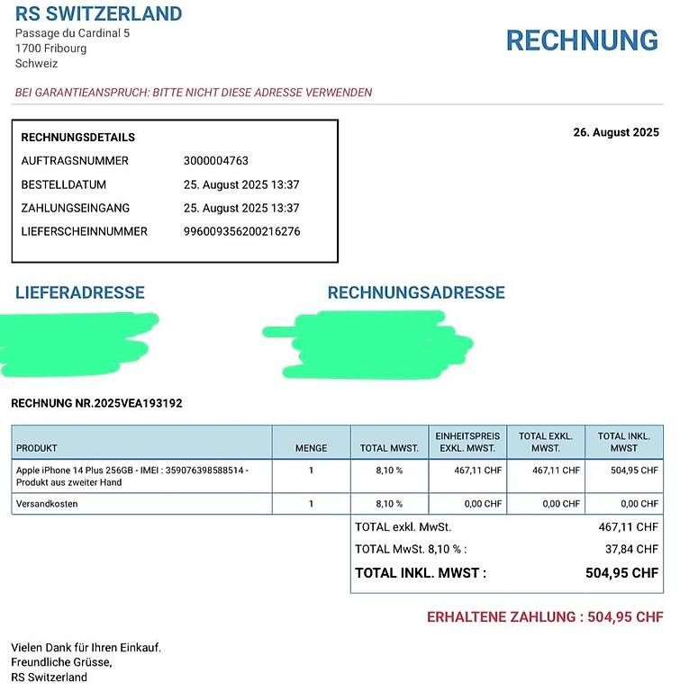 Telefoni cellulari / Smartphones: Apple iPhone 14 Plus 256 GB schwarz  – Usato da Birmensdorf ZH venduto da ssdsd 4
