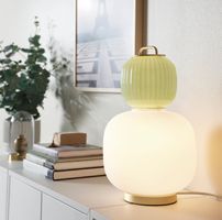 PILBLIXT Tischleuchte, weiss/hellgrün, neu und ungeöffnet