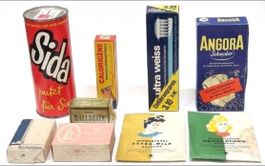 Konvolut Drogerieartikel Haushaltsartikel 1950er bis 1970er