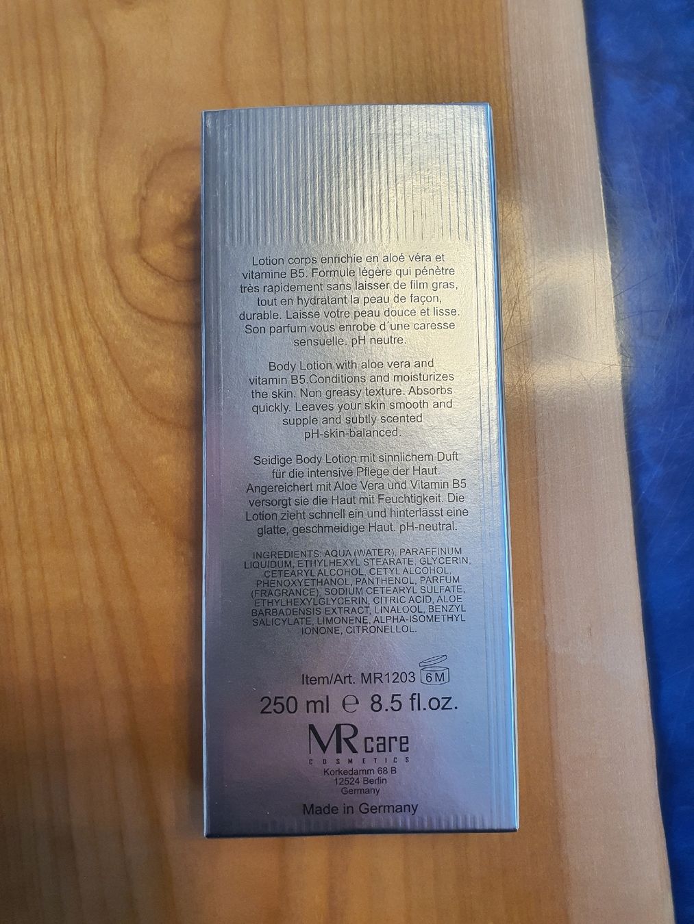Feuchtigkeitspflege: MR Care Body Lotion 250 ml – Neu und originalverpackt aus Schwarzenburg von D.a.v.i.dM. 2