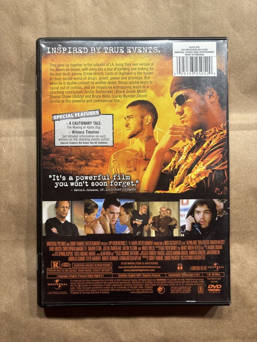 Tutti i DVDs: Alpha Dog (2204) – Usato da Ruswil venduto da Slivio_ 1