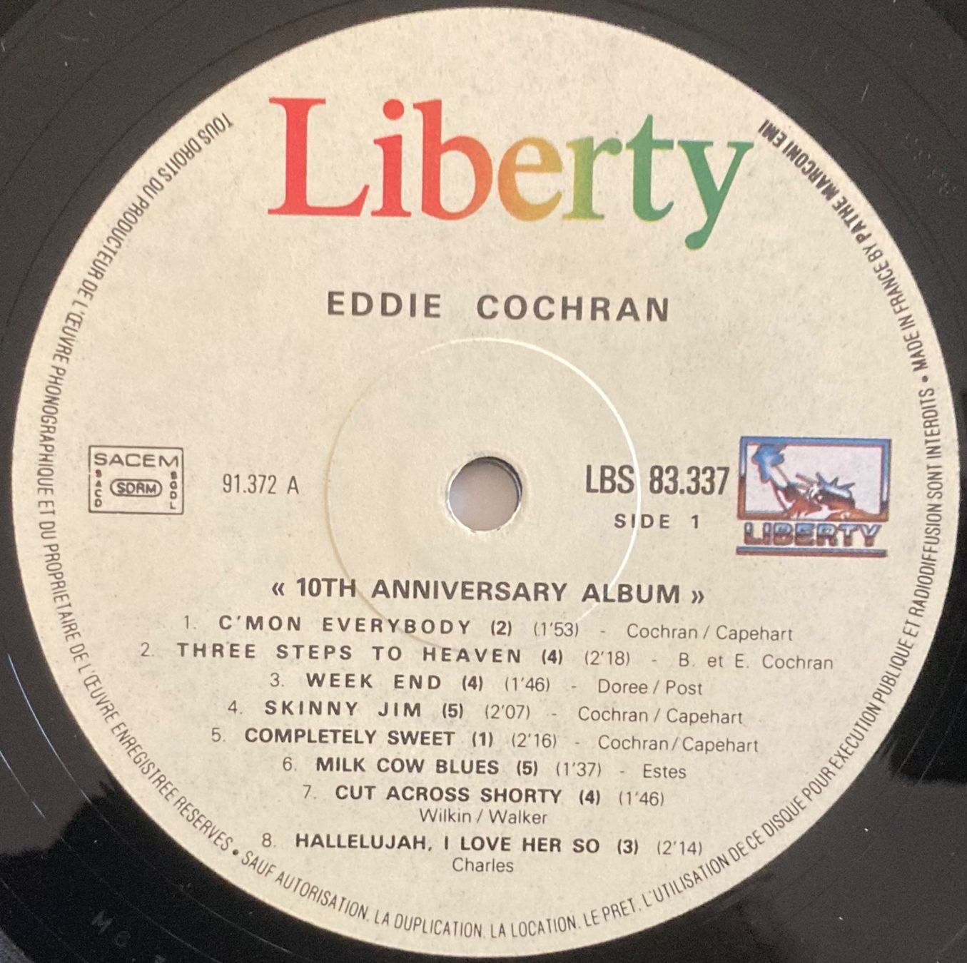 Schallplatten: EDDIE COCHRAN - 10TH ANNIVERSARY – Gebraucht aus Poliez-Pittet von Newtown-Records 2