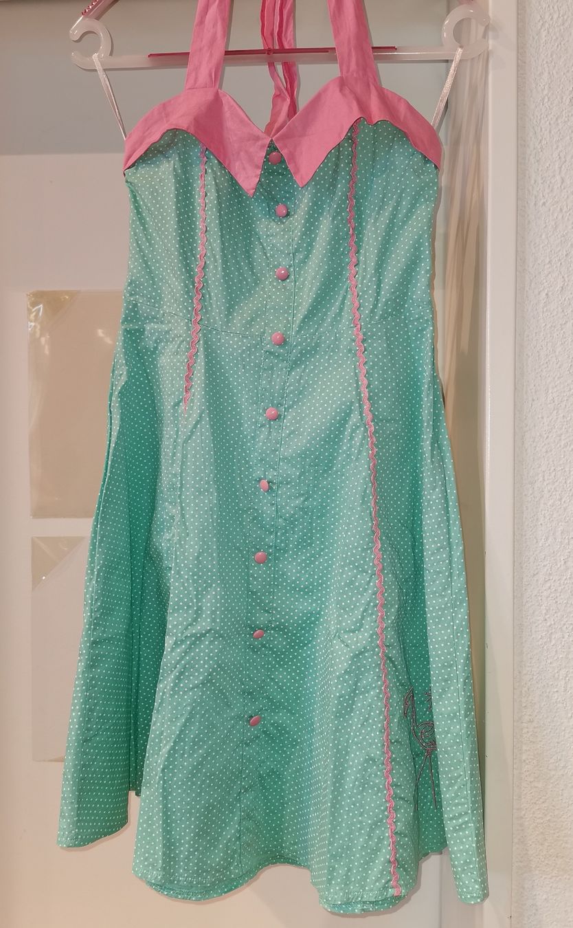 Vestiti: Rockabilly Kleid Grösse S mint/rosa – Usato da Zeglingen venduto da Vanillacoke