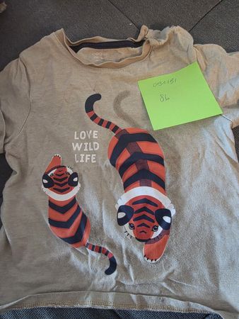 Cooles T-Shirt Gr. 86 mit Tiger Applikation für Jungs!