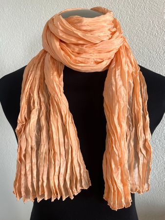 Colora Schal, 100% Seide, helles Lachs, NEU