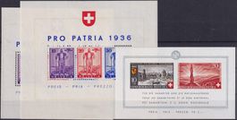 1936-1994, SAMMLUNG: Pro Patria, gut bestückt mit Blocks!