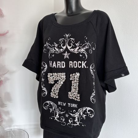 TOP - Gr M 38 40 42 HARD ROCK Shirt mit Strass
