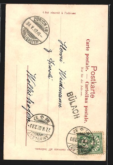 Cartoline postali: AK Bülach, Asyl, Totalansicht vom Ort – Usato da Berlin venduto da bartko-reher 1