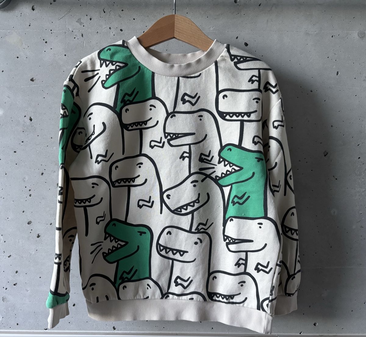 H&M Pulls et sweat-shirts: Pullover H&M 110 116 beige Dino  – D'occasion à Rebstein par wendy321meins