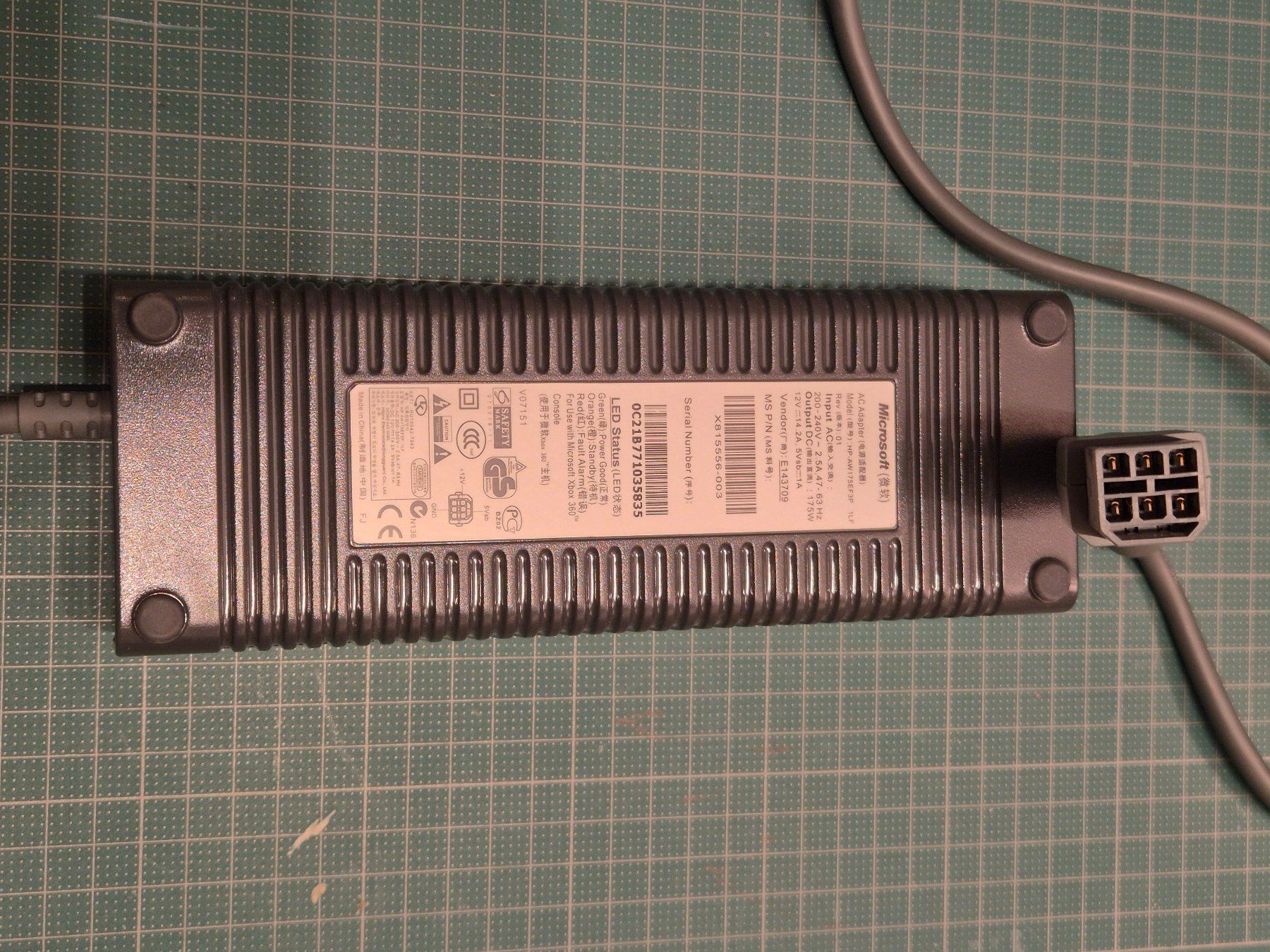 Microsoft Adattatori & Cavi: Alimentation Origine Microsoft Xbox 360 - 175W + Câble CH – Usato da Petit-Lancy venduto da millo5928 1