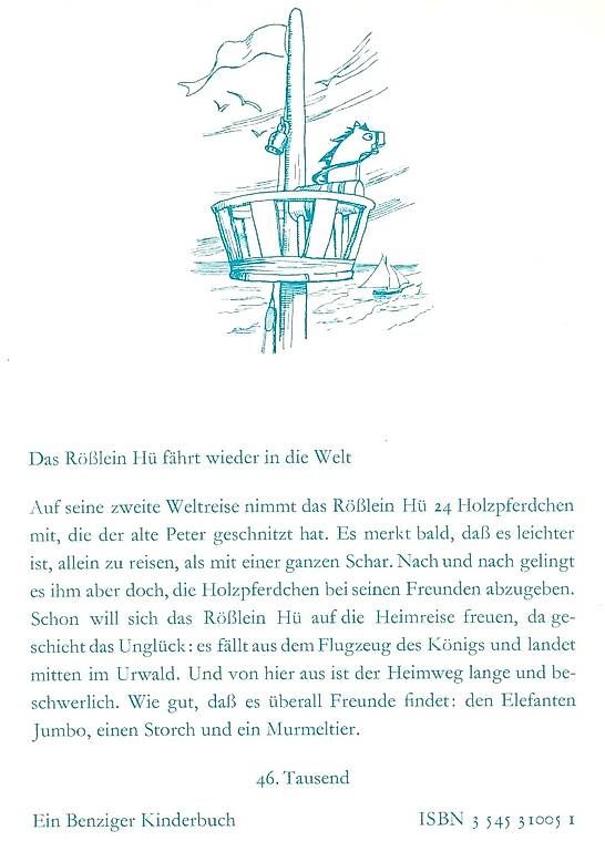Libri: Das Rösslein Hü – Usato da muensingen venduto da hanspeterf01 1