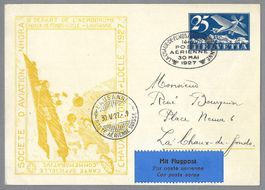 1927, NHORA FLUG LA CH.-DE-FONDS - LAUSANNE, ILL. GS