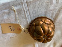 Kupfer Backform dekorativ floral ca. 10 cm Durchmesser