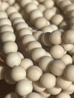 Strang matt Riverstone Kugeln / stone beads 6 mm