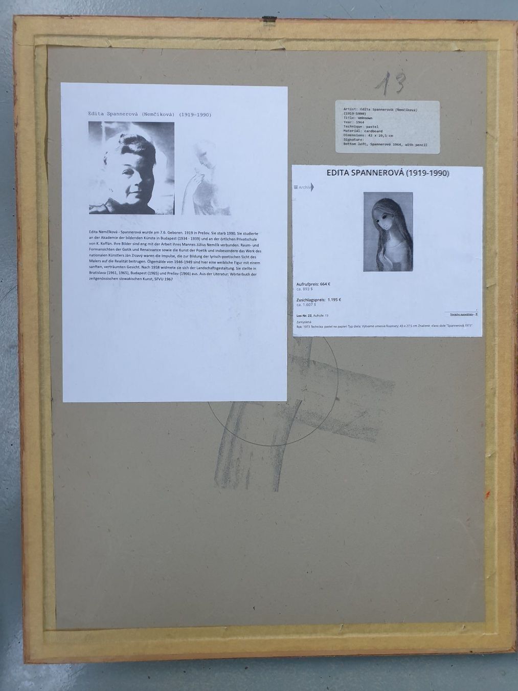 Dipinti: Pastellgemälde/ Edita Spannerová – Usato da Zürich venduto da B-Rock 6
