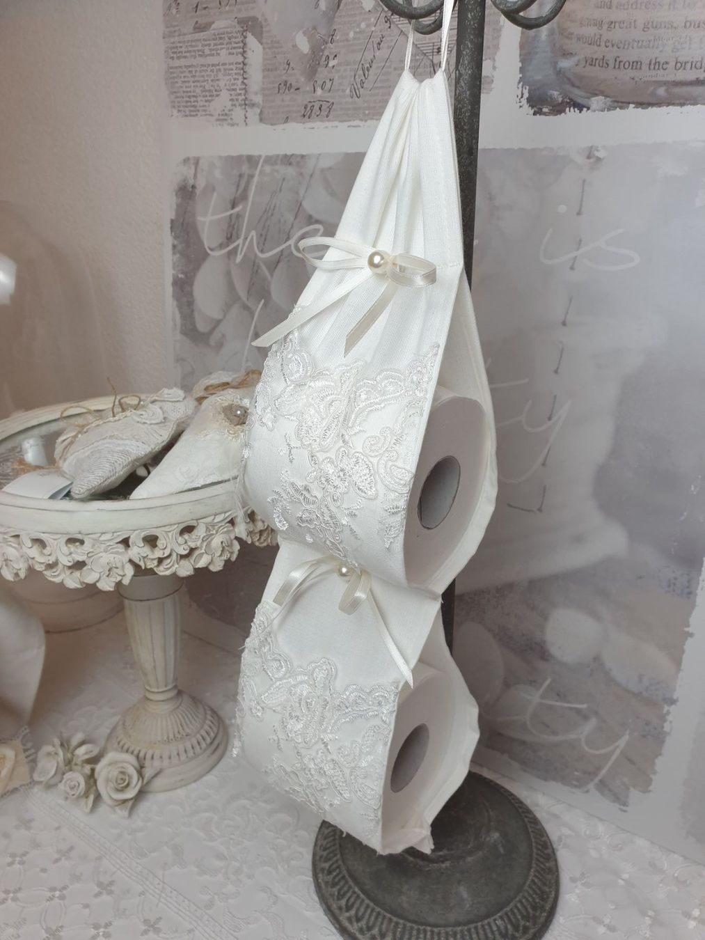 Alle Dekorationen: Behälter WC-Rollen Shabby Chic Spitze – Neu und originalverpackt aus Gossau ZH von Goes05 1