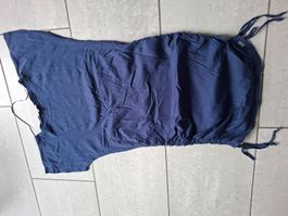 blaues Sommerkleid mit Zugschnur Cybele, Grösse 36 Neu